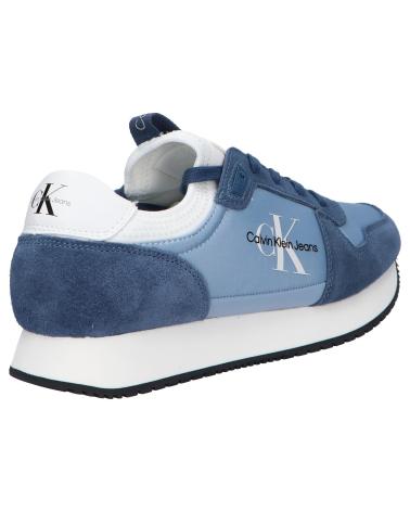 Sapatilhas de Homem CALVIN KLEIN YM0YM00553 LACEUP NY-LTH 0G1 ICELAND BLUE-DARK DENIM-WHITE