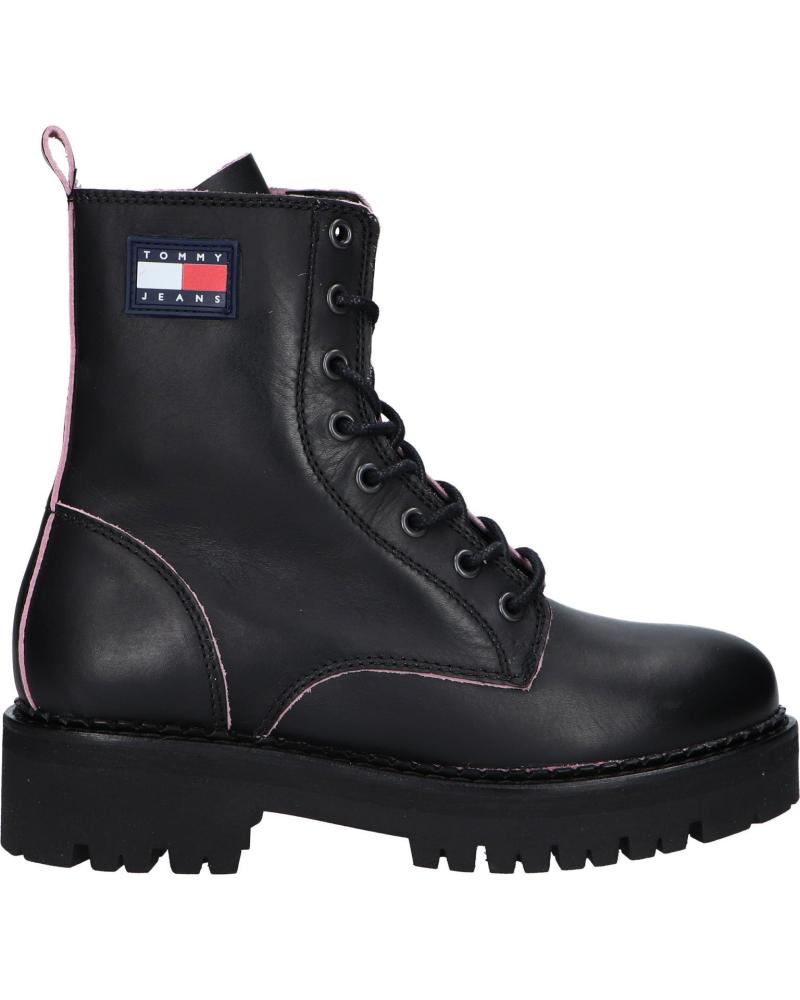 Botas de Mulher TOMMY HILFIGER EN0EN01997 JEANS PIPING BOOT OGO BLACK-FROSTED PINK