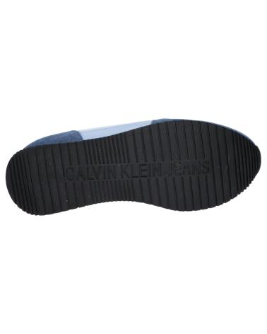Sapatilhas de Homem CALVIN KLEIN YM0YM00553 LACEUP NY-LTH 0G1 ICELAND BLUE-DARK DENIM-WHITE