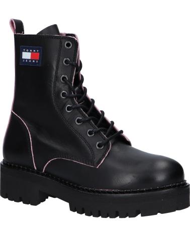 Botas de Mulher TOMMY HILFIGER EN0EN01997 JEANS PIPING BOOT OGO BLACK-FROSTED PINK