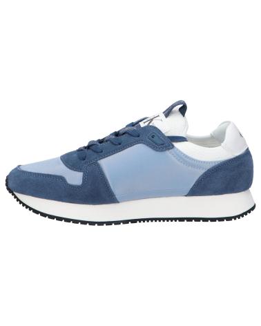 Sapatilhas de Homem CALVIN KLEIN YM0YM00553 LACEUP NY-LTH 0G1 ICELAND BLUE-DARK DENIM-WHITE