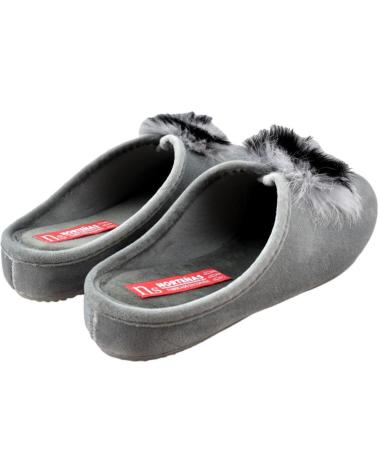 Pantofole per Donna norteÑas ZAPATILLAS OTONO INVIERNO NORTENAS POMPOM GRIS 1266467 GRIS