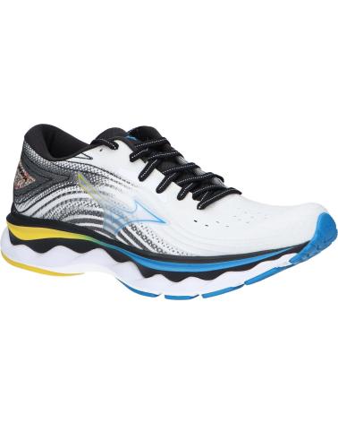 Zapatillas deporte de Hombre MIZUNO WAVE SKY 6 J1GC2202 WHITE-CYBER YELLOW-INDIGO BUNTING