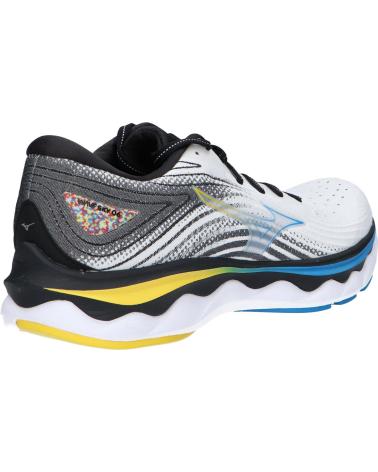 Zapatillas deporte de Hombre MIZUNO WAVE SKY 6 J1GC2202 WHITE-CYBER YELLOW-INDIGO BUNTING