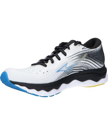 Zapatillas deporte de Hombre MIZUNO WAVE SKY 6 J1GC2202 WHITE-CYBER YELLOW-INDIGO BUNTING