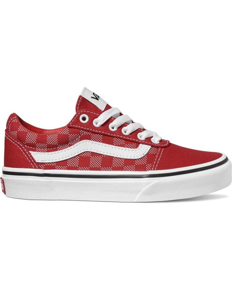Sportif pour Femme et Fille et Garçon VANS OFF THE WALL DEPORTIVOS VANS YT WARD CHECKER DOT  VN0A38J93RU1 ROJO