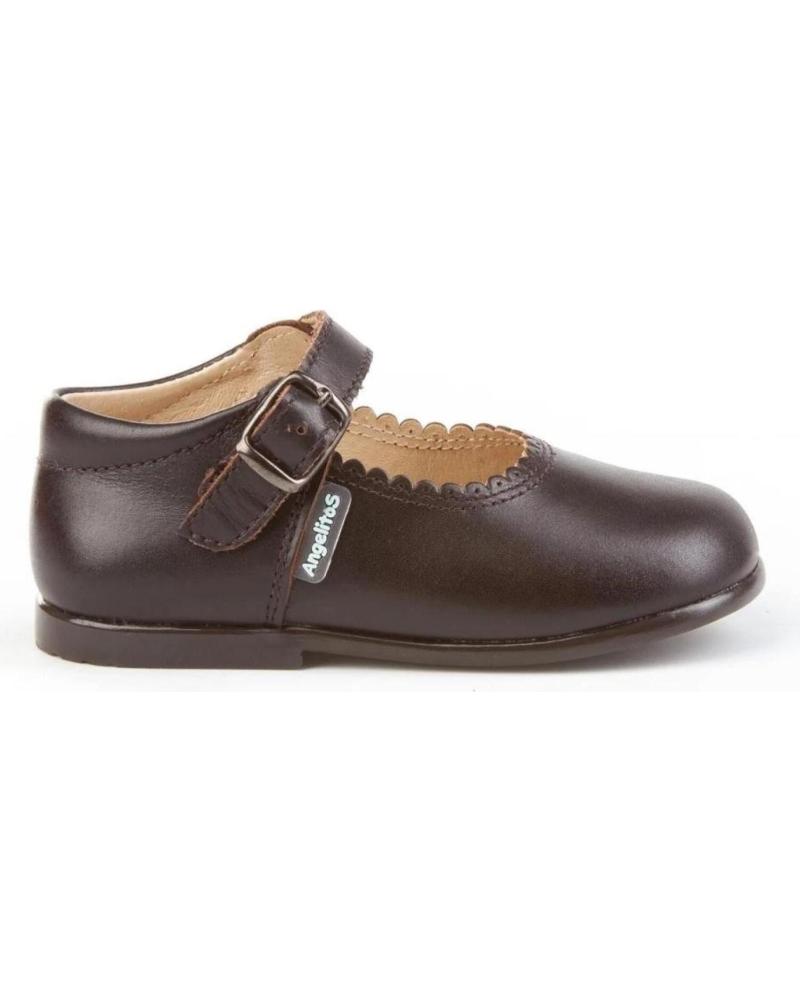 Chaussures pour Fille ANGELITOS ZAPATO NINA MERCEDITAS 500 VARIOS 18009 MARRON