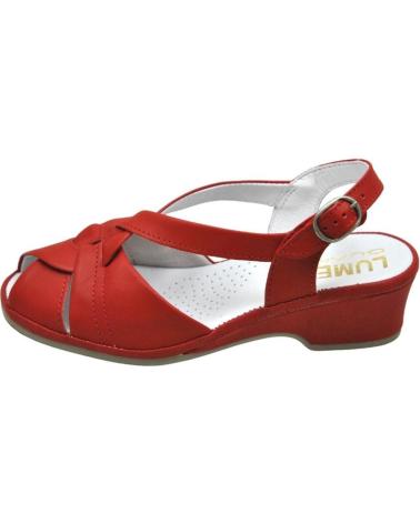 Sandales pour Femme LUMEL 4X-487 MATE SANDALIA ANATOMICA ANCHO ESPECIAL MUY COM RED 2011