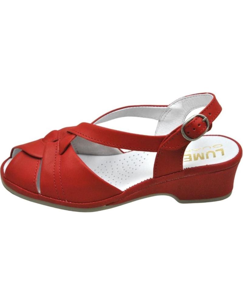 Sandales pour Femme LUMEL 4X-487 MATE SANDALIA ANATOMICA ANCHO ESPECIAL MUY COM RED 2011
