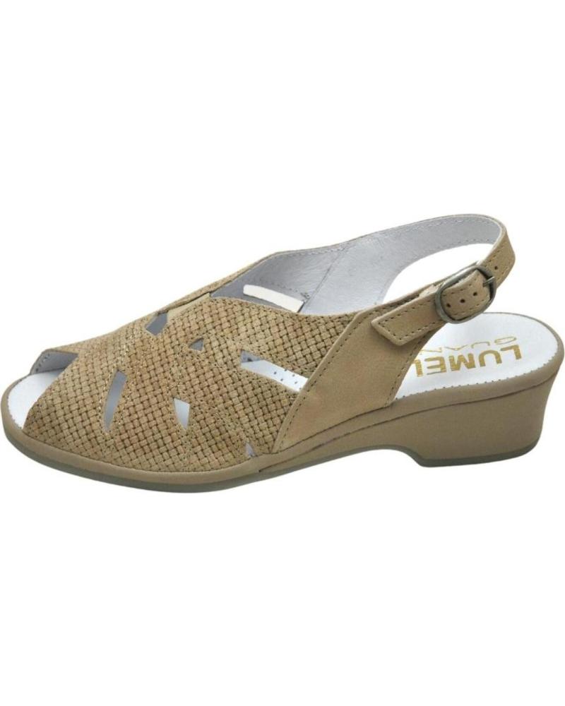 Sandales pour Femme LUMEL 4X-857 MERSEY SANDALIA ANATOMICA ANCHO ESPECIAL MUY C BEIGE INSTA 4446-4206