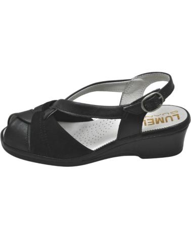 Sandales pour Femme LUMEL 4X-487 MATE SANDALIA ANATOMICA ANCHO ESPECIAL MUY COM BLACK 2738-108
