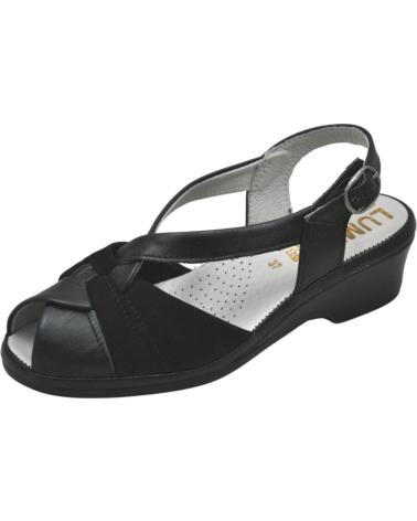 Sandales pour Femme LUMEL 4X-487 MATE SANDALIA ANATOMICA ANCHO ESPECIAL MUY COM BLACK 2738-108