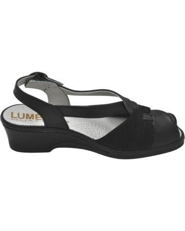 Sandales pour Femme LUMEL 4X-487 MATE SANDALIA ANATOMICA ANCHO ESPECIAL MUY COM BLACK 2738-108