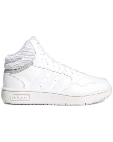 Sportivo per Bambina e Bambino ADIDAS GW0401 NINO HOOP MID 3 0 K BLANCO