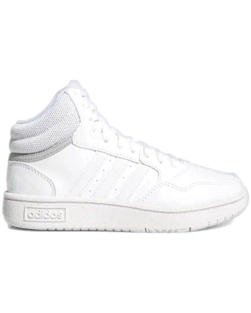 Sportivo per Bambina e Bambino ADIDAS GW0401 NINO HOOP MID 3 0 K BLANCO