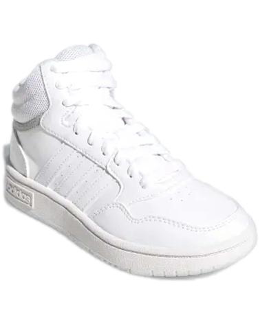 Sportivo per Bambina e Bambino ADIDAS GW0401 NINO HOOP MID 3 0 K BLANCO