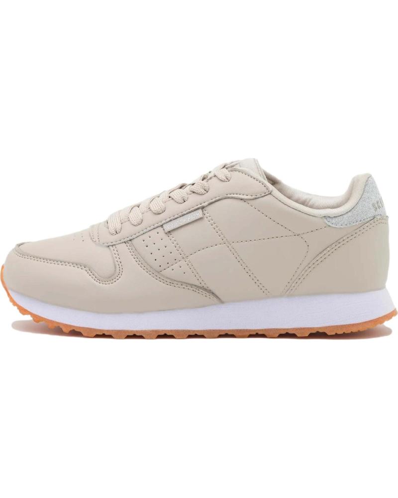 Zapatillas deporte pour Femme SKECHERS 699-TPE TAUPE DURALEATHER- SILVER GLITTER TRIM MARRóN