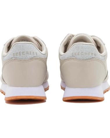 Zapatillas deporte pour Femme SKECHERS 699-TPE TAUPE DURALEATHER- SILVER GLITTER TRIM MARRóN