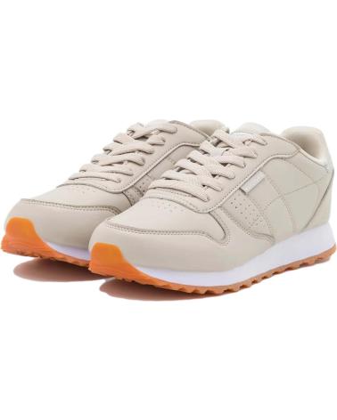Zapatillas deporte pour Femme SKECHERS 699-TPE TAUPE DURALEATHER- SILVER GLITTER TRIM MARRóN