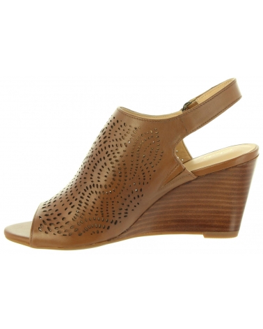 Chaussures compensées pour Femme CLARKS 26131855 RAVEN TAN LEATHER