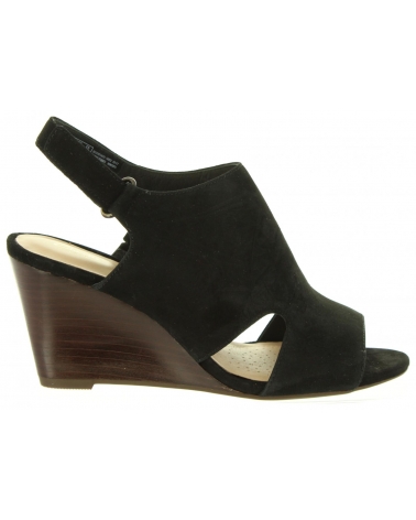 Zapatos de cuña de Mujer CLARKS 26131851 RAVEN BLACK SDE