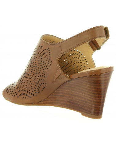 Chaussures compensées pour Femme CLARKS 26131855 RAVEN TAN LEATHER