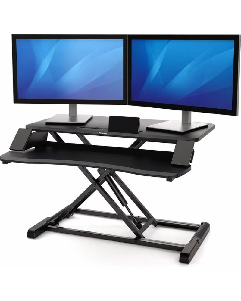 FELLOWES Soporte de Sobremesa Elevable Sit-Stand Lotus Corsivo- hasta 15kg- Negro
