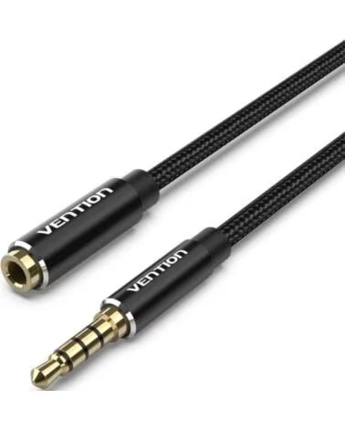 VENTION Cable Estereo BHCBH- Jack 3 5 Macho - Jack 3 5 Hembra- 2m- Negro