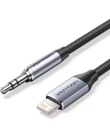 VENTION Adaptador Audio BMCHF- Jack 3 5 Macho - Lightning Macho- 1m- Gris