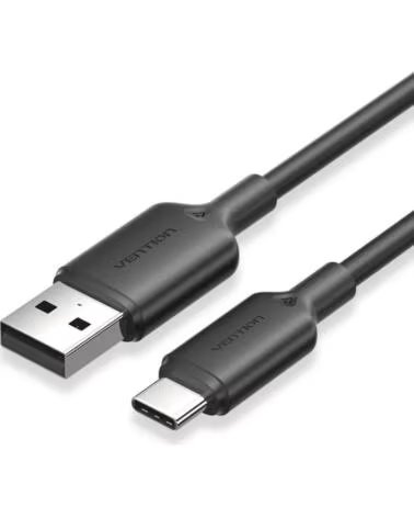 VENTION Cable USB 2 0 Tipo-C CTQBF- USB Tipo-C Macho - USB Macho- Hasta 60W- 480Mbps- 1m- Negro
