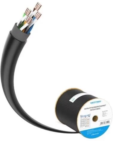 VENTION Bobina de Cable RJ45 UTP IHLB305 Outdoor Patch Cat 6- 305m- Negro