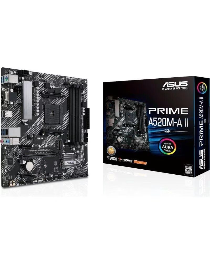 ASUS Placa Base Prime A520M-A II-CSM Socket AM4- DDR4- PCIe 3 0- Micro ATX