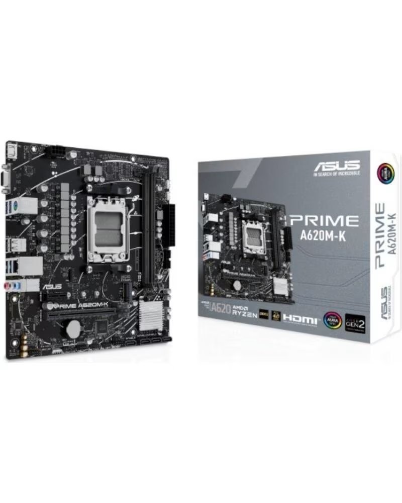 ASUS Placa Base Prime A620M-K Socket AM5- DDR5- PCIe 4 0- Micro ATX