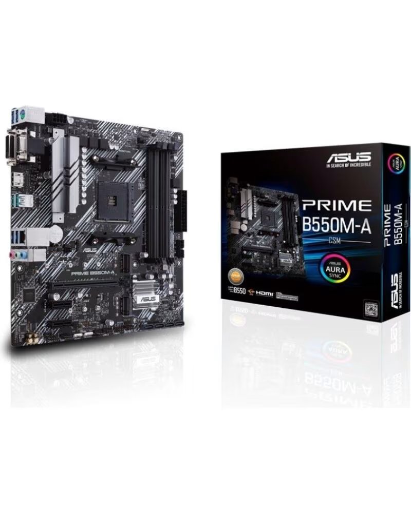 ASUS Placa Base Prime B550M-A-CSM Socket AM4- DDR4- PCIe 4 0- Micro ATX