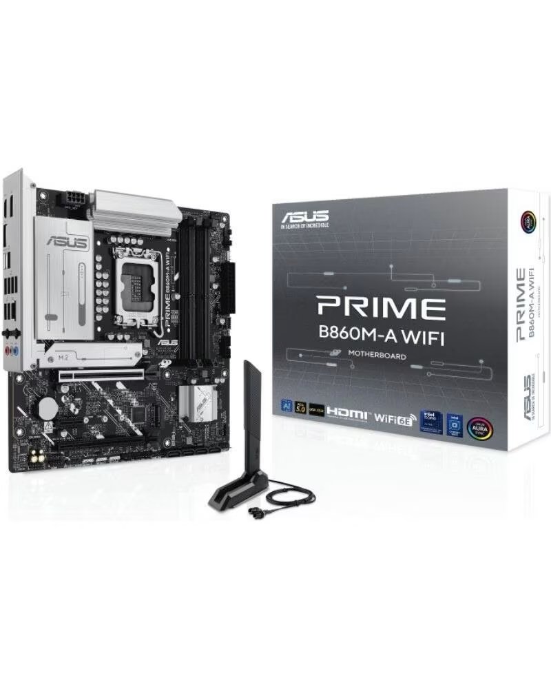 ASUS Placa Base Prime B860M-A WIFI Socket 1851- DDR5- PCIe 5 0- Micro ATX