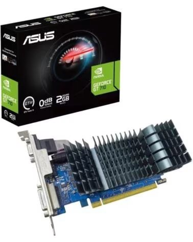 ASUS Tarjeta Grafica GeForce GT 710 SL EVO BRK- 2GB GDDR5- Compatible con Perfil Bajo