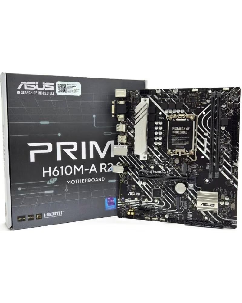 ASUS Placa Base Prime H610M-A R2 0- Socket 1700- DDR5- PCIe 4 0- Micro ATX