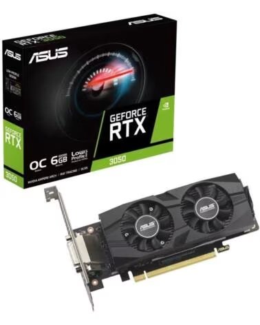 ASUS Tarjeta Grafica GeForce RTX 3050 LP BRK OC Edition- 6GB GDDR6- Compatible con Perfil Bajo