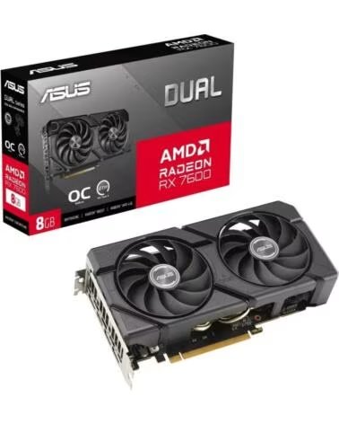 ASUS Tarjeta Grafica Dual Radeon RX 7600 EVO OC- 8GB GDDR6