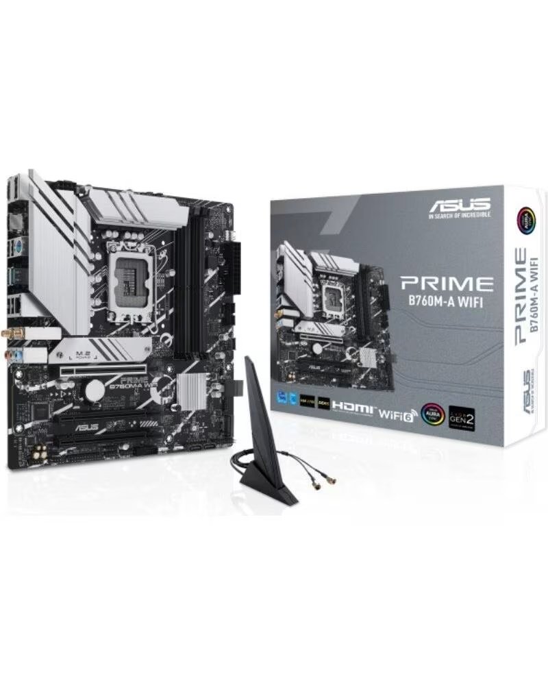 ASUS Placa Base Prime B760M-A WIFI Socket 1700- DDR5- PCIe 4 0- Micro ATX