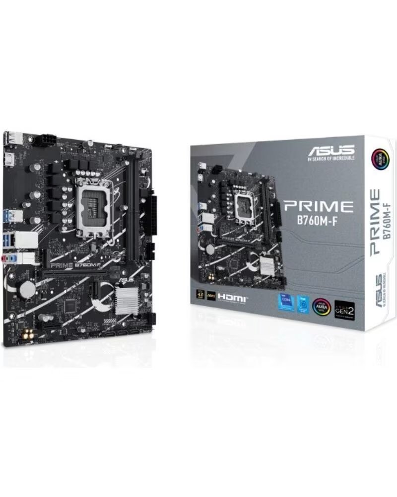 ASUS Placa Base Prime B760M-F Socket 1700- DDR5- PCIe 4 0- Micro ATX