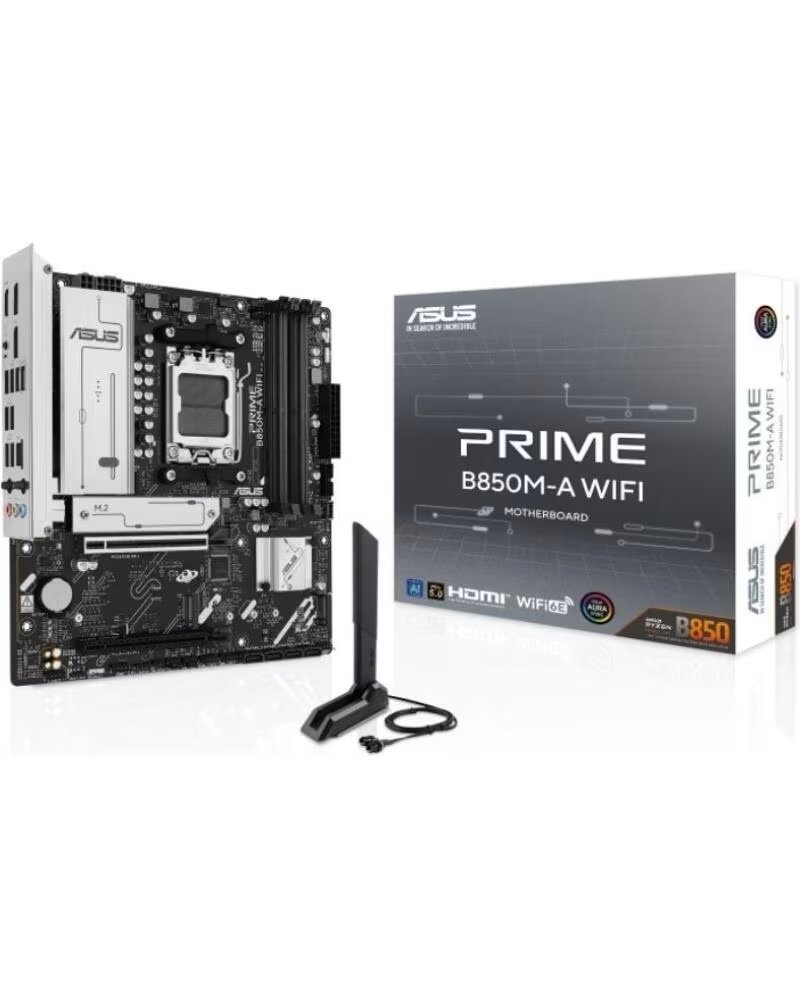 ASUS Placa Base Prime B850M-A WIFI Socket AM5- DDR5- PCIe 5 0- Micro ATX