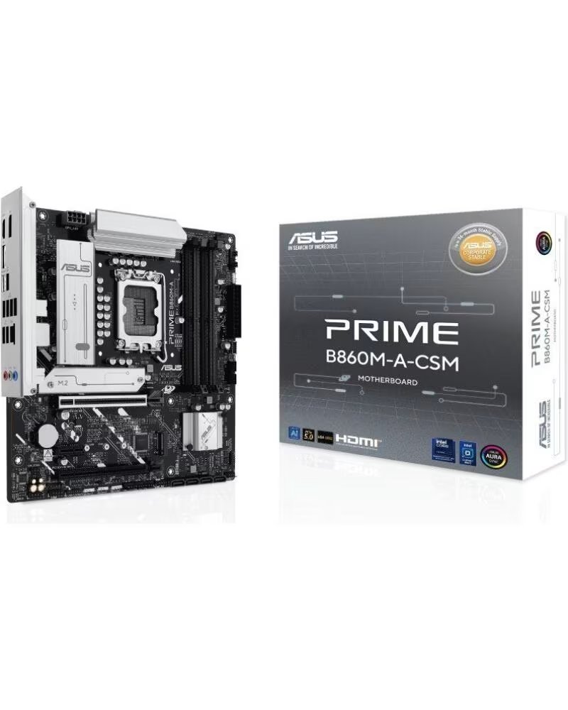 ASUS Placa Base Prime B860M-A CSM Socket 1851- DDR5- PCIe 5 0- Micro ATX