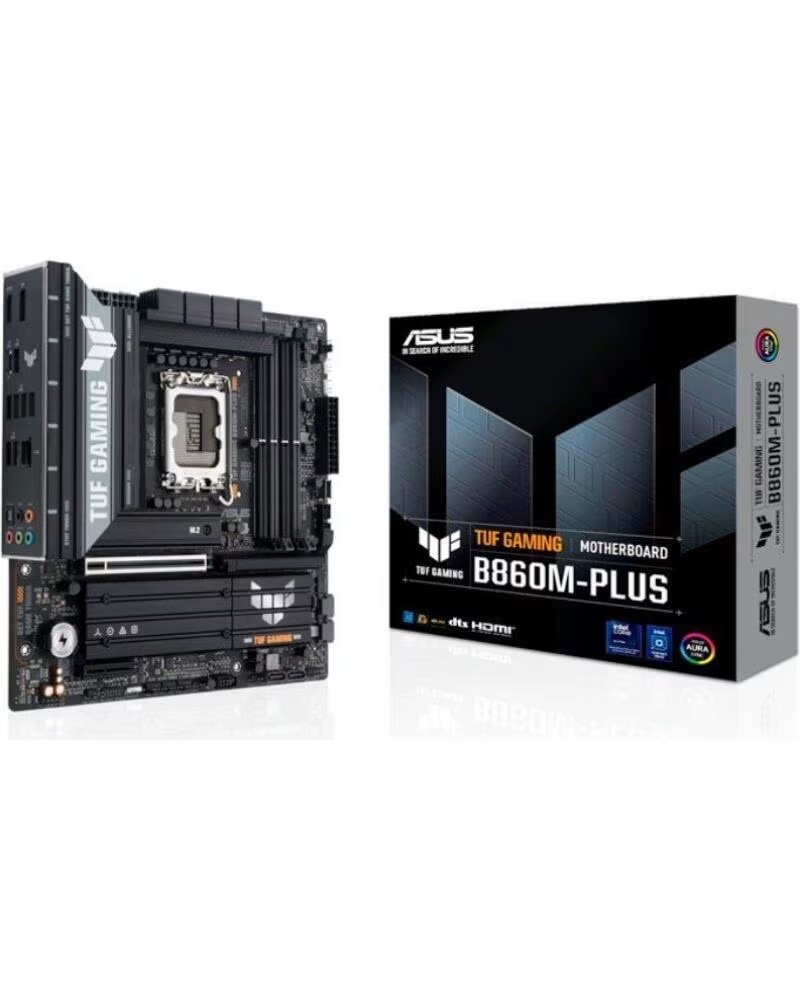 ASUS Placa Base TUF GAMING B860M-PLUS Socket 1851- DDR5- PCIe 5 0- Micro ATX