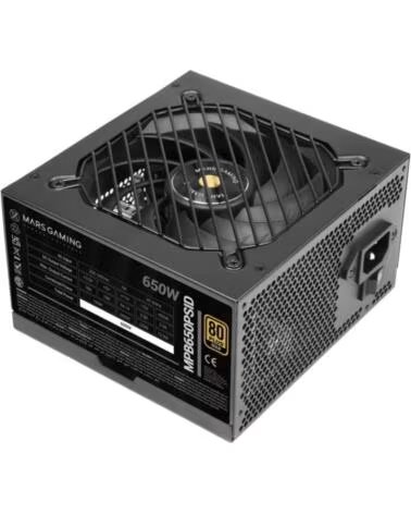 MARS GAMING Fuente de Alimentacion MPB650PSID- 650W- Ventilador 12cm- 80 Plus Gold