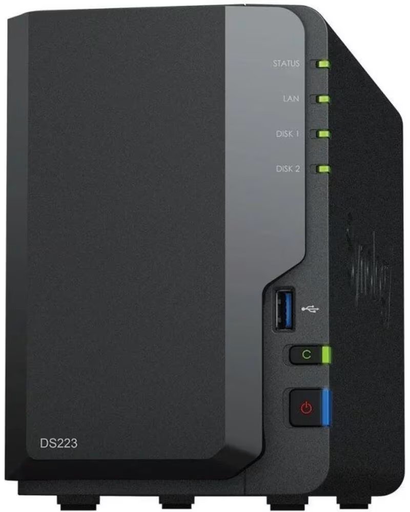 SYNOLOGY NAS Diskstation DS223- 2 Bahias 3 5- 2 5- 2GB DDR4- Formato Torre