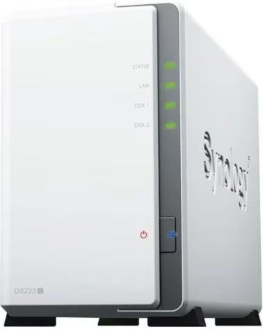 SYNOLOGY NAS Diskstation DS223J- 2 Bahias 3 5- 2 5- 1GB DDR4- Formato Torre