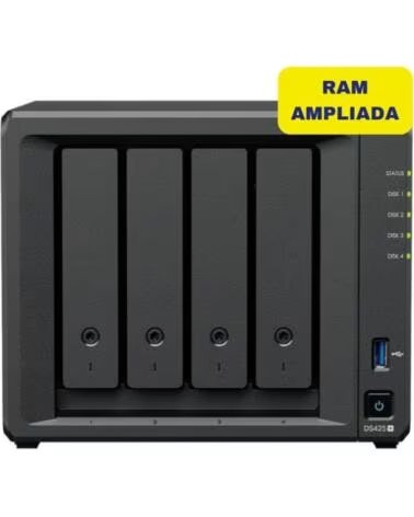 SYNOLOGY NAS Diskstation DS425- 4 Bahias 3 5- 2 5- 6GB DDR4- Formato Torre