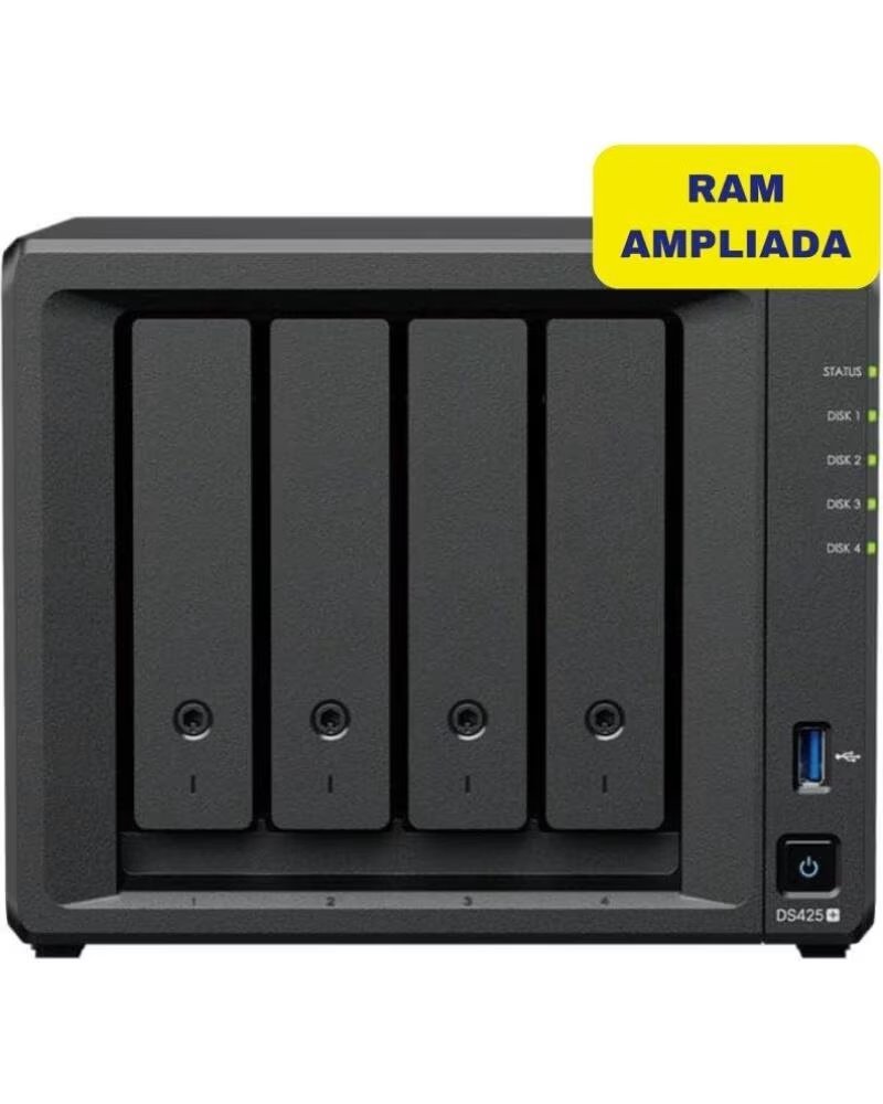 SYNOLOGY NAS Diskstation DS425- 4 Bahias 3 5- 2 5- 6GB DDR4- Formato Torre
