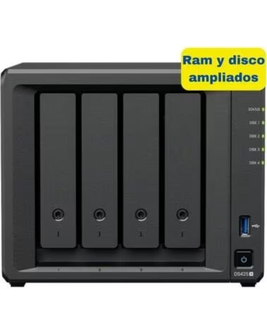 SYNOLOGY NAS Diskstation DS425- 4 Bahias 3 5- 2 5- 6GB DDR4- 16TB- Formato Torre